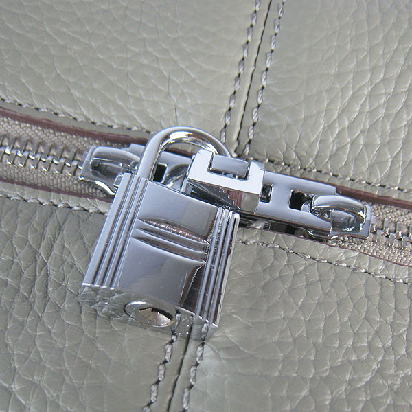 Best Replica Hermes Victoria Cowskin Leather Bags 2010 Dark Grey H2802